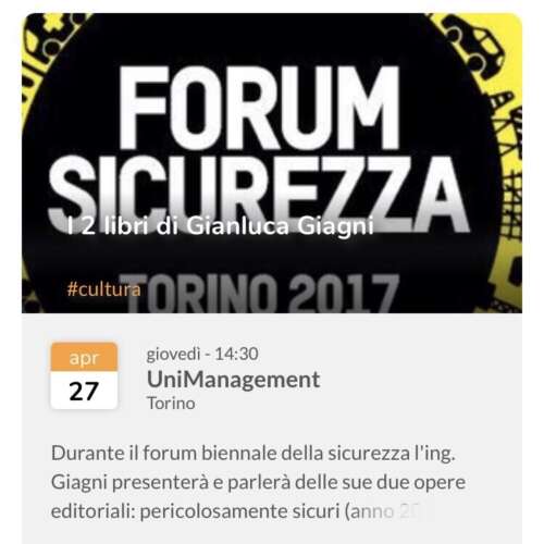 Torino, 26.04.2017 - Forum della sicurezza